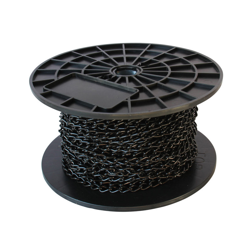 Chaîne décorative à maillons torsadés unis ou chaîne (164 pieds), Noir