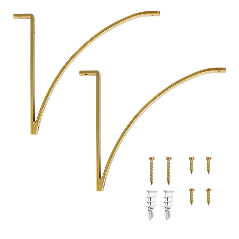 Ensemble de 2 supports pour tablettes Lumi Home Furnishings, Doré