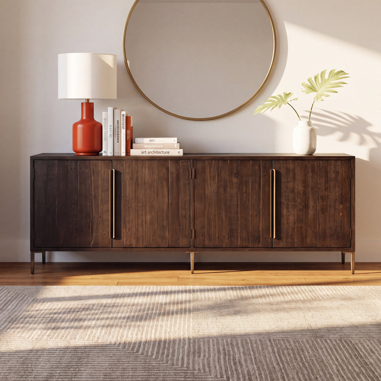 Riggs Pine Sideboard, Dark Carbon