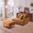 Mashawna Upholstered Chaise Lounge and Stool-2056616013