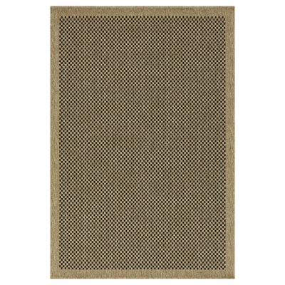 Earth Jute/Black Indoor/Outdoor Area Rug