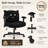 Ergonomic Home Office Chair With Adjustable Armrests and Swivel Wheels,350LBS-2061540684
