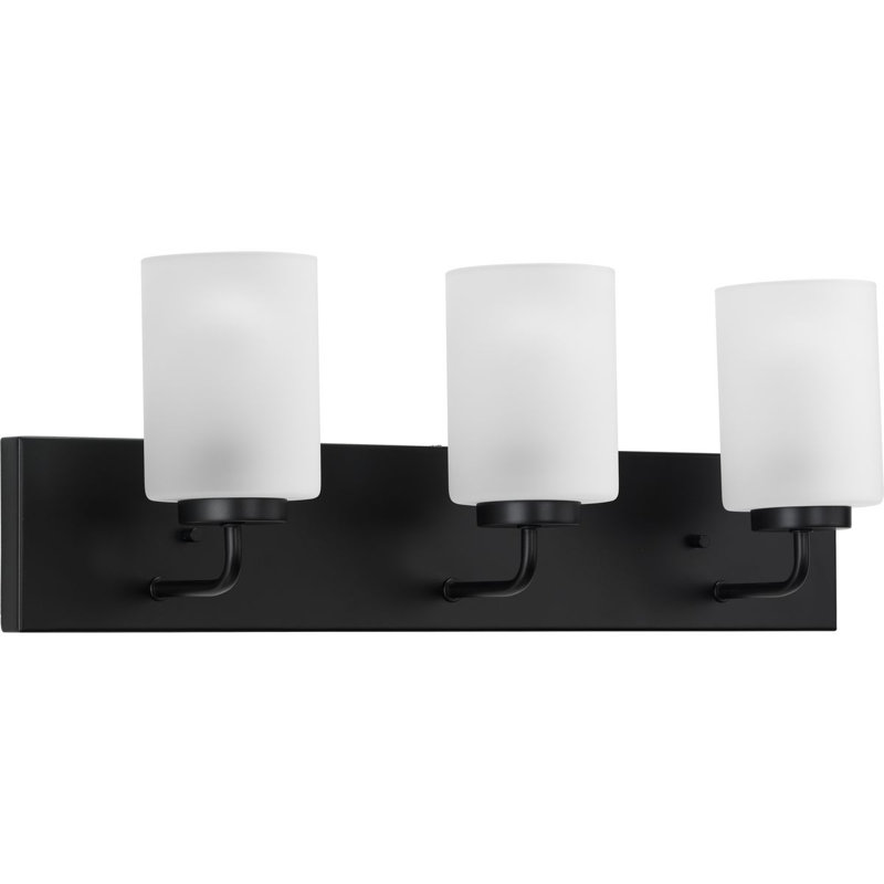 3 - Light Dimmable Vanity Light, Matte Black