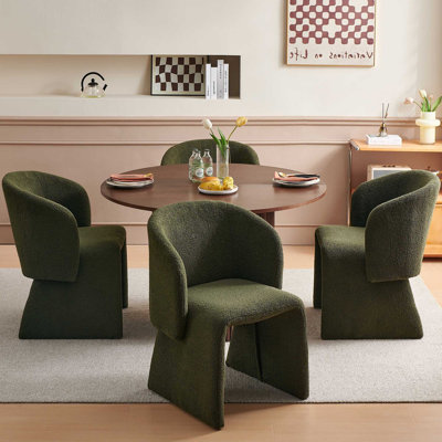 Upholstered Accent Chair - Dining Chair For Dining Room, Kitchen, & Living Room -