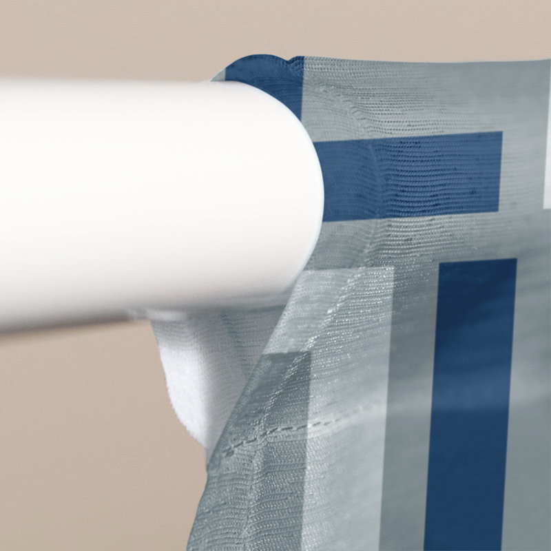 Panneau de rideau simple diaphane avec passe-tringle, Indianapolis Football Grey/Dark Blue/White