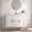 Armoire de salle de bain murale avec lavabo en céramique et style simple français-159901268
