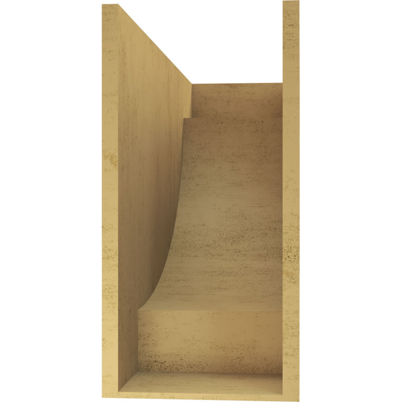 12"W x 36"D x 24"H Classic Alpine Rough Cedar Woodgrain TimberThane Corbel, Primed Tan, 24" H x 12" W x 36" D