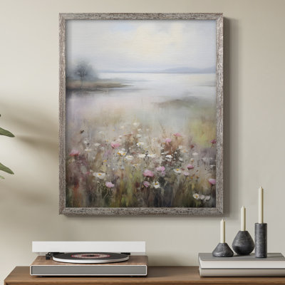 Reproduction florale vintage encadrée CCxxx - bois massif