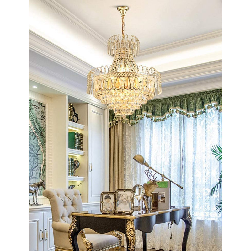Torrez Empire 8 - Light Dimmable Chandelier With Hanging Chain, 24" H x 20" W x 20" D