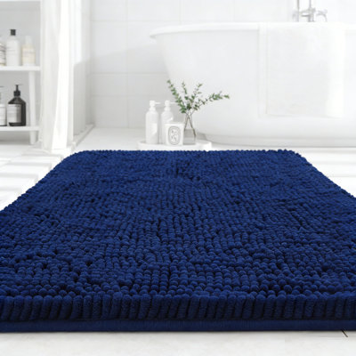 Tapis de bain doux en chenille absorbante 36 po x 24 po
