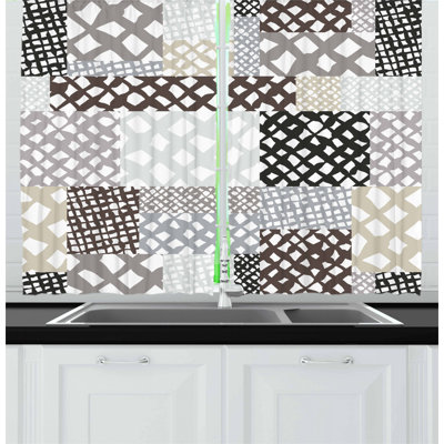 Patchwork Pointed Kitchen Curtain
