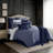 Thorne Navy Comforter & 2 Shams Set King-120904509