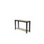 Console de salon moderne avec finition bicolore 1 pièce Console sous-table avec rangement en bois d'hévéa et placage de noyer