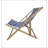 populus wood sling chair blue Stripe Broad blue Stripe (color: Dark blue) folding chaise lounge chair