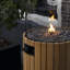Himanshu Round Douglas Fir Wood Propane Smokeless Fire Pit Table with Hidden Fuel Tank