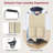 Five Section Rolling Laundry Sorter with Wheels, Large Clothes Hamper with Removable Bags, Laundry Organizer, Beige