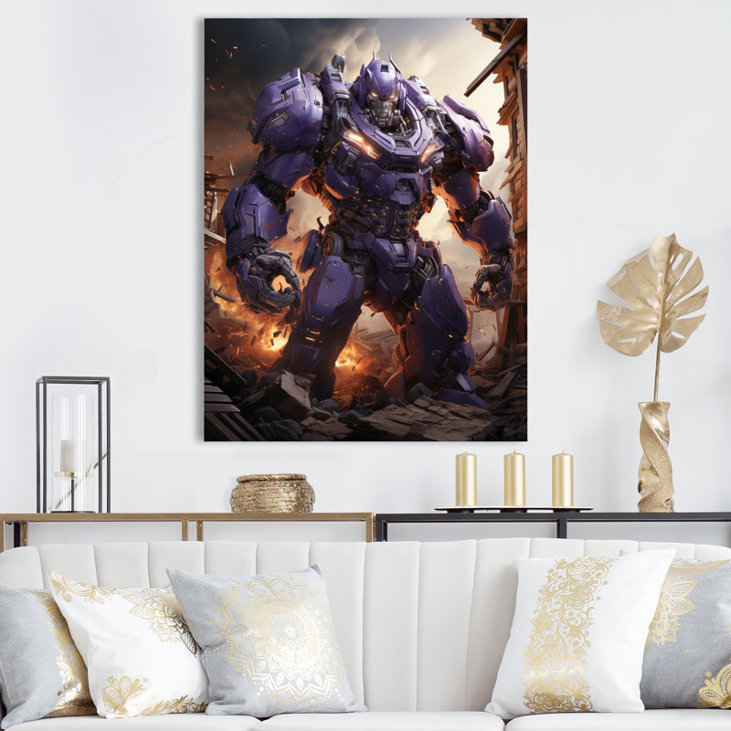 Villian Transformer III - Imprimé, H 32 po x l 16 po x P 1 po, Toile tendue