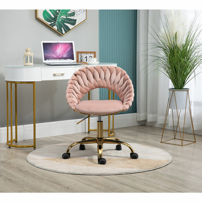 Chaise de travail en cuir véritable Quadry