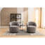 Fauteuil en tissu de chenille de 25,4 po de large avec pivot pivotant Ignatius