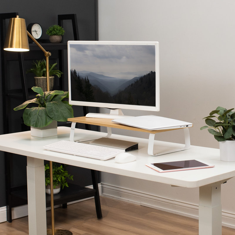 Support de bureau 24 po Vivo, support pour écran de télé, bois clair, Stand-V000WM