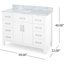 Meuble-lavabo simple 49 po avec plateau Dinel