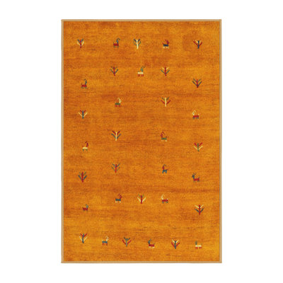 Tapis jaune à motif abstrait Windmere
