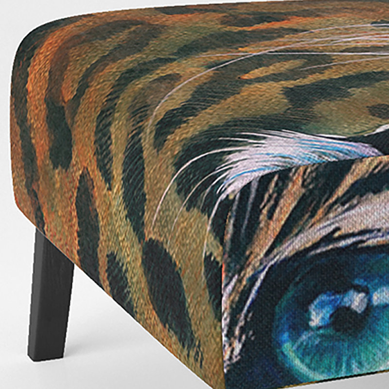 Brechta Vibrant Curve Design II - Velvet Upholstered Modern Slipper Chair, Orange/Black