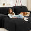 Canapé modulaire en velours côtelé 6 pièces avec 3 repose-pieds Anwen-433518510