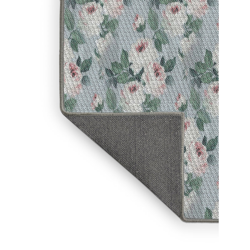 Tapis vert/rouge/gris à motifs Metz, Rectangle 8 pi x 10 pi