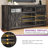 Doty Farmhouse TV Stand with Power Outlet Glass Doors-806780109