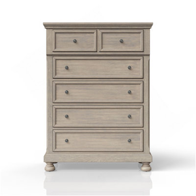 Antique Gray 5 Drawer Chest