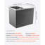 Refroidisseur à glace 57,8 pte Bac à glace en acier inoxydable 24 po x 18 po x 13 po