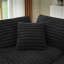 Canapé-lit modulaire de luxe en L 4, conception moderne, velours côtelé, surface en velours côtelé sans assemblage, appartement à utilisation instantanée-643325485