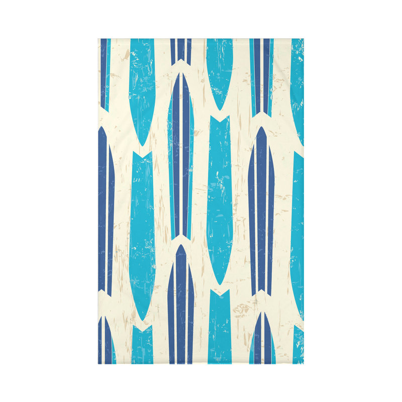 Jeté Surf, Sand, & Sea, L 50 po x l 60 po x P 0,5 po, Turquoise