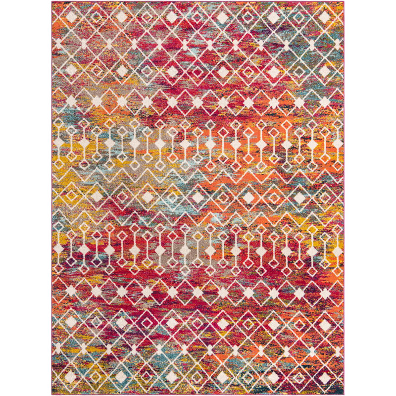 Geometric Indoor Rug, Rectangle 9' x 12'