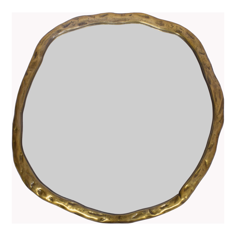 Nola Aluminum Novelty Mirror, 36.5" x 36.5", Gold