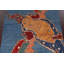 Tapis abstrait en laine fait à la main 6 x 8 po