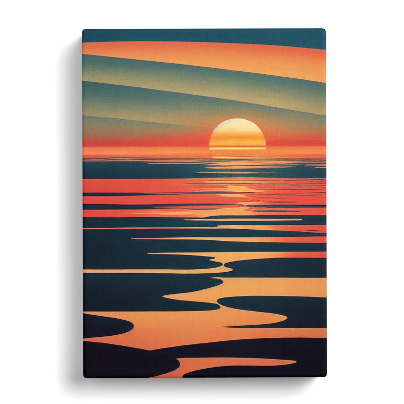 Algoma Sunset Scandinavian Vol.2 - Wrapped Canvas, 76cm H x 50cm W x 3cm D