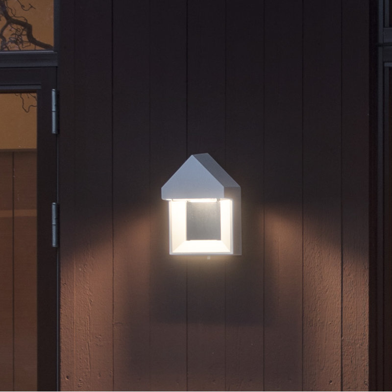 Integrated LED Outdoor Flush Mount, White
