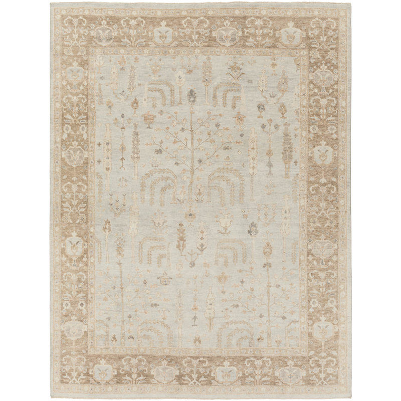 Wool Oriental Indoor Rug, Rectangle 9' x 13'