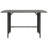 Patio Dining Table Grey 43.3" x 27.6" x 25.6" Poly Rattan-2006206541