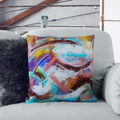 Abstract Square Throw Cushion