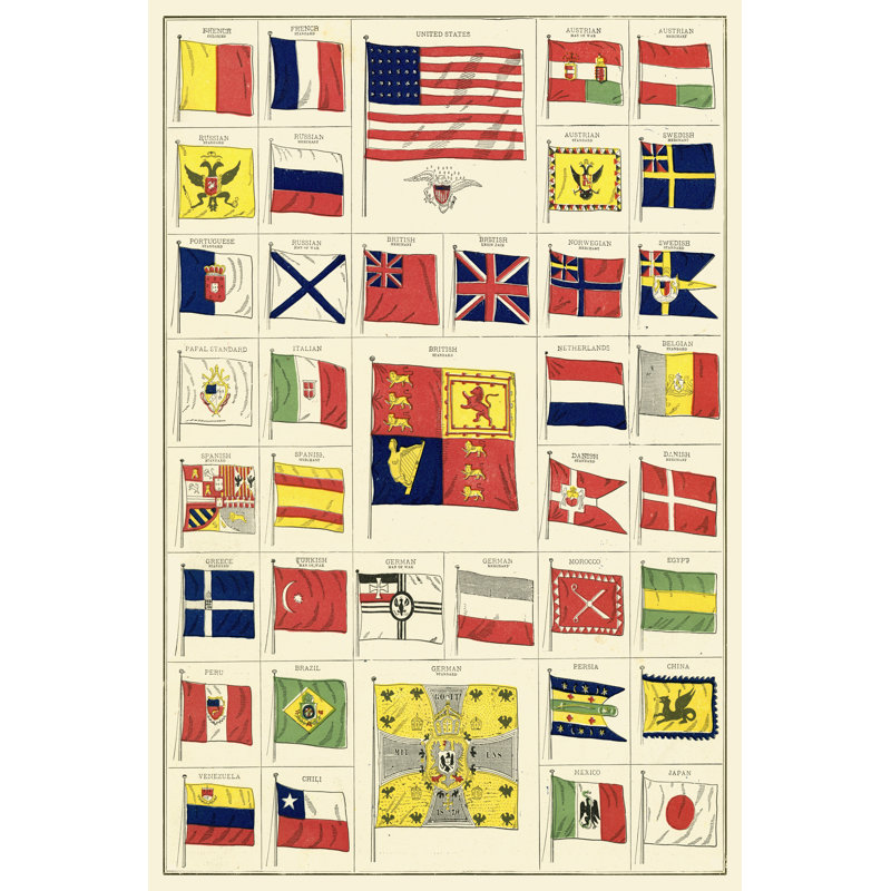 Flags Of All Nations II - Wrapped Canvas Print, 46cm H x 30cm W