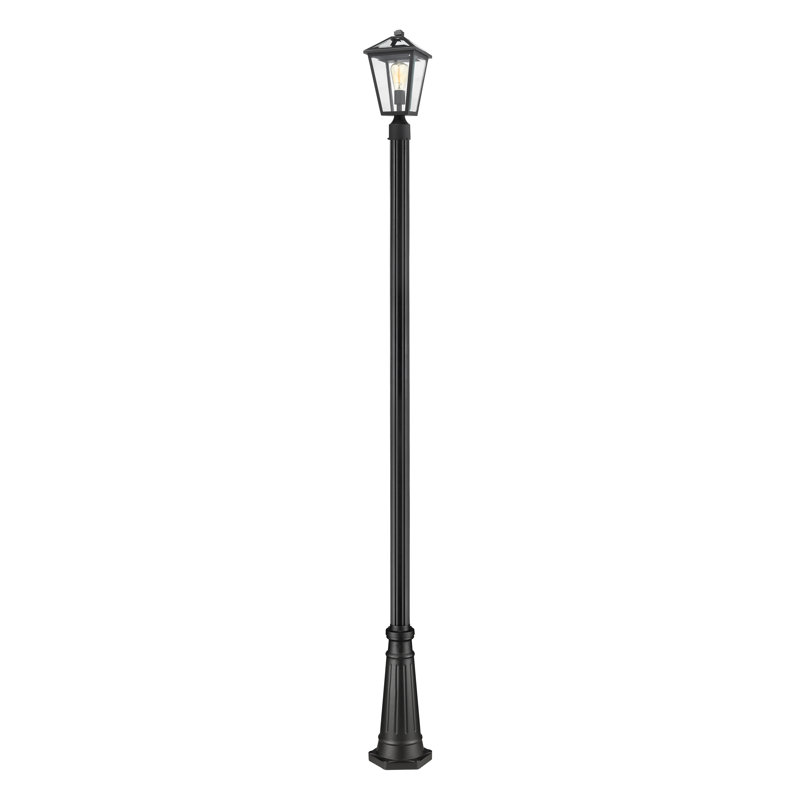Pier Mount Light, Black, Beveled, 110.25" H x 10" W x 10" D