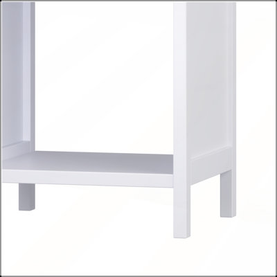 Table de chevet moderne avec tiroir et tablette ouverte