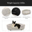 Canapé pour chien semi-fermé ovale surdimensionné surdimensionné - Matériau en lin durable, dossier capitonné à boutons, support central haut-bas et confort moelleux-934565290