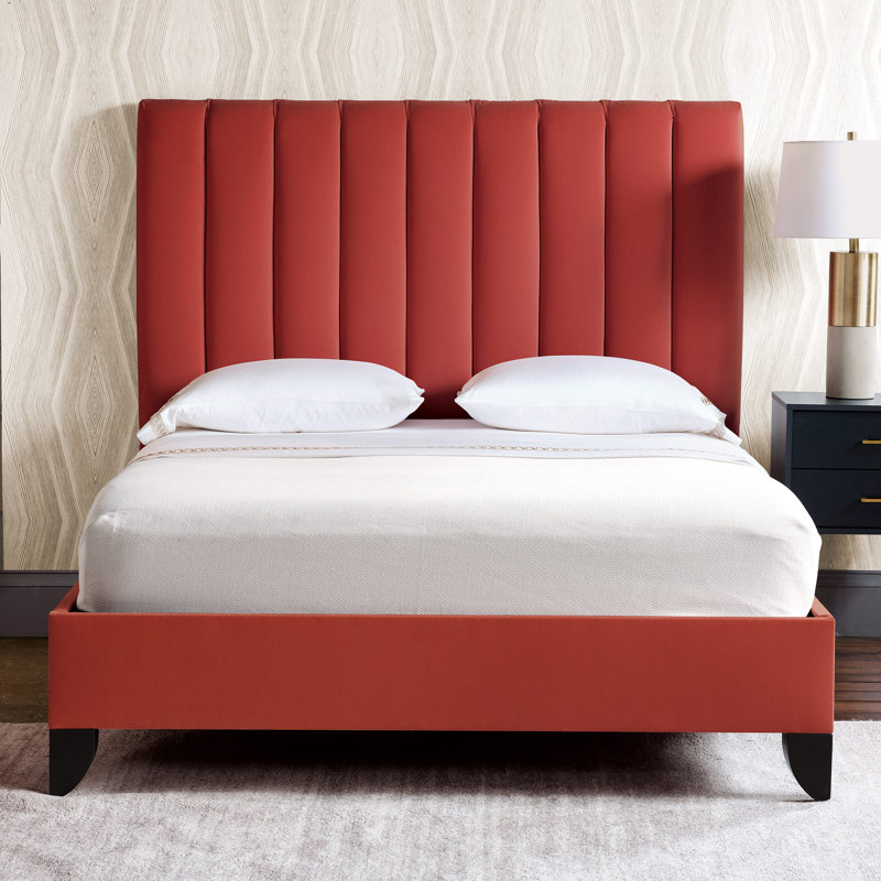 Kyler Upholstered Headboard, Red, King