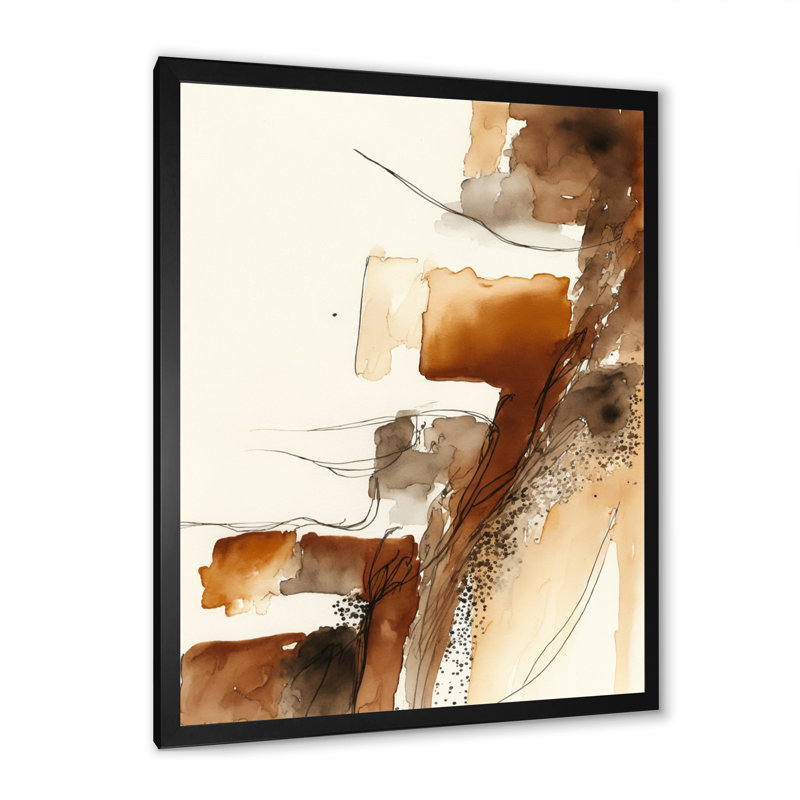 Canyon Ridge Explorations I - reproduction sur toile, L 34 po x H 44 po, Impression noire sur toile encadrée