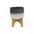Ceramic 5" Planter On Wooden Stand, Gray