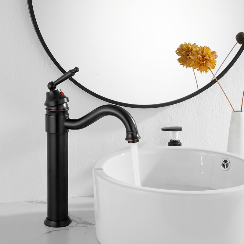 9320H-ORB Single-Handle One Hole Bathroom Bronze Vessel Sink With Pop Up Drain Without Overflow, Oil Rubbed Bronze